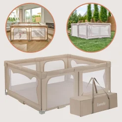 Lionelo Parc bébé Florence Easy Fold Beige Sand du nouveau-né à 4 ans