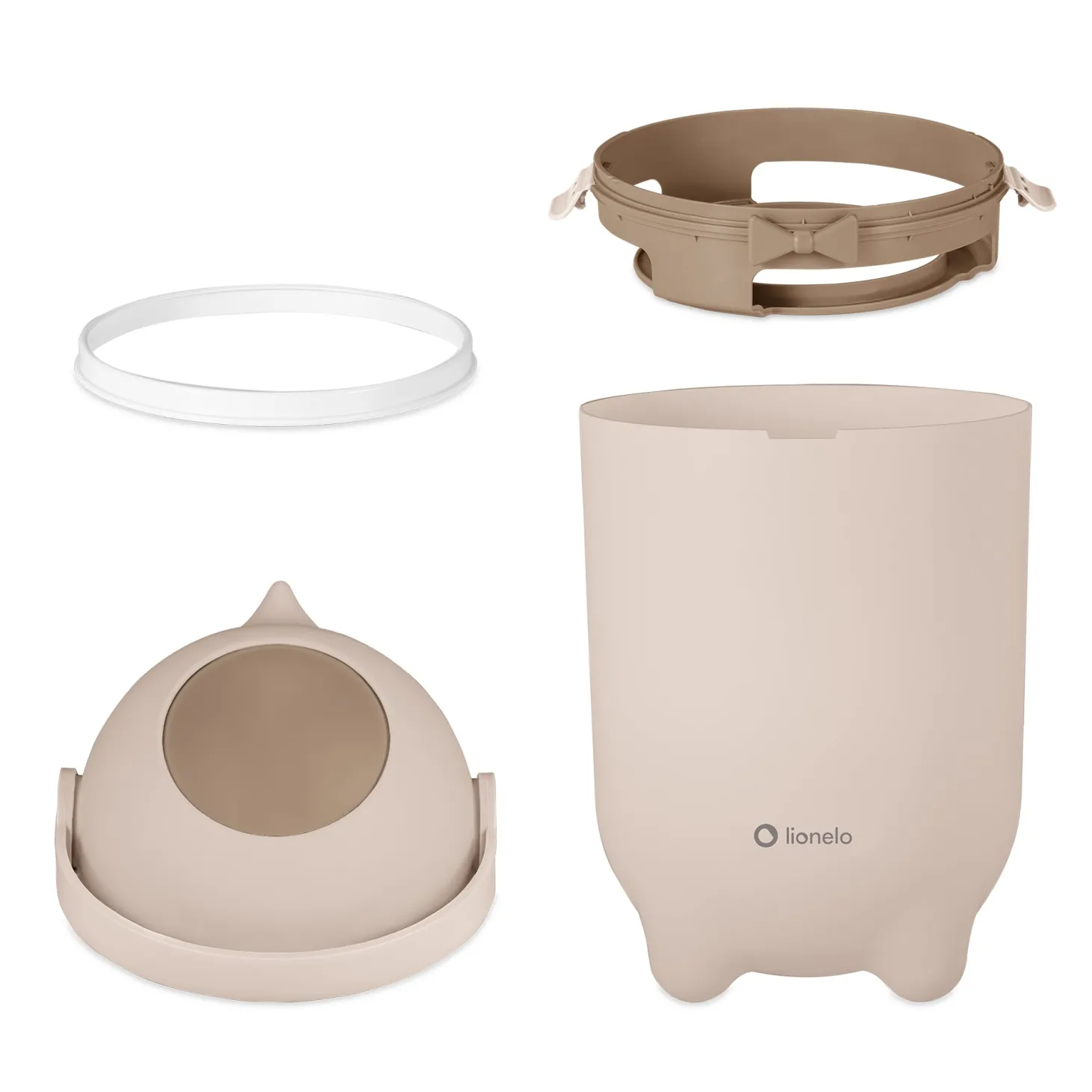 Lionelo Poubelle à couches Purebin Beige Sand