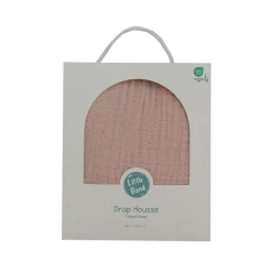 Little Band                    Drap Housse Double Gaze     Vieux Rose
