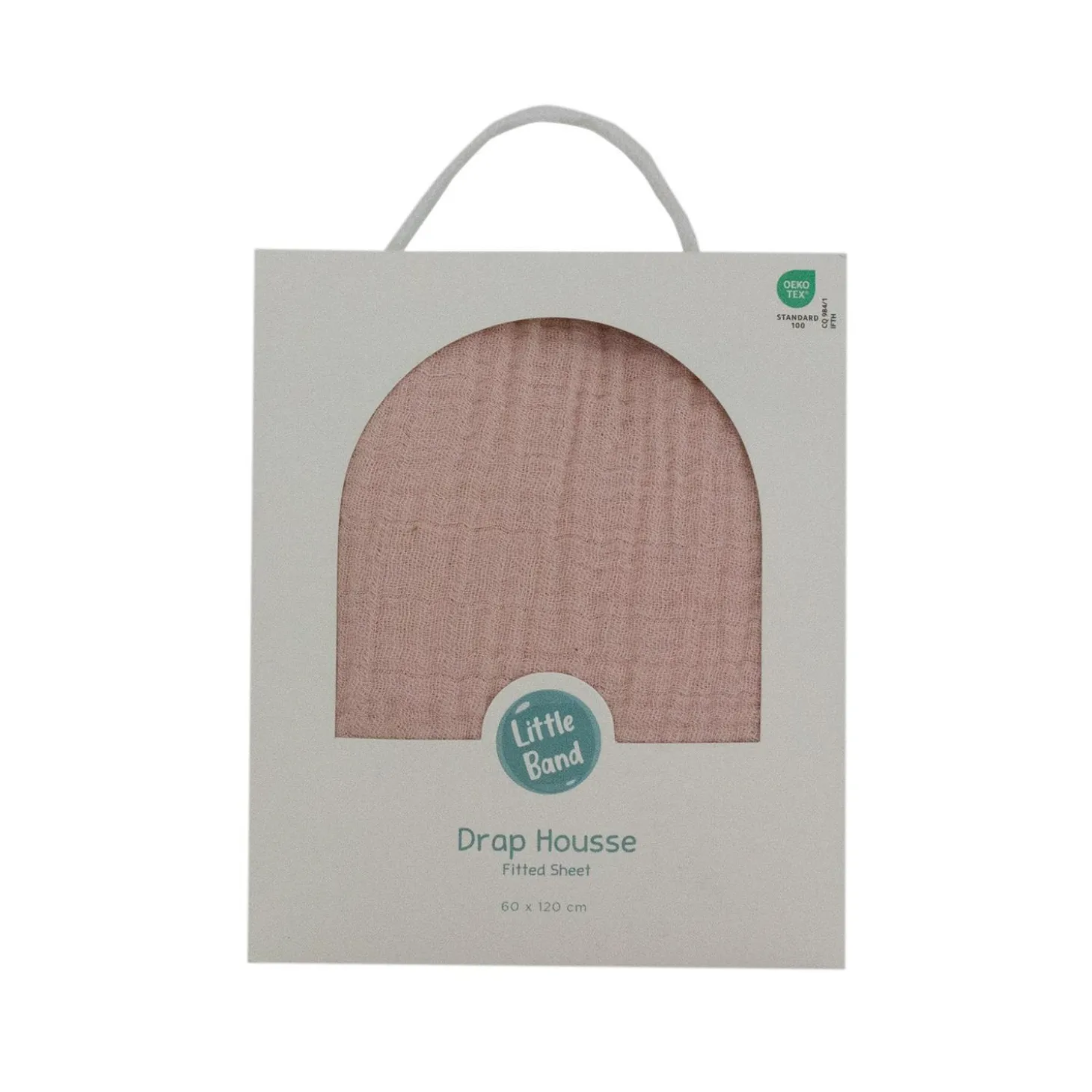 Little Band Drap Housse Double Gaze Vieux Rose