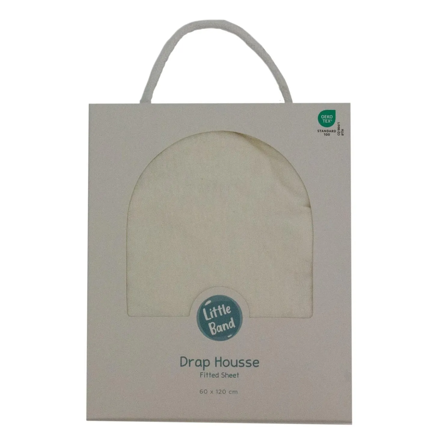 Little Band Drap Housse Jersey Neige 60x120 cm