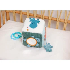 Little big friends Cube d'activités en tissu Océan