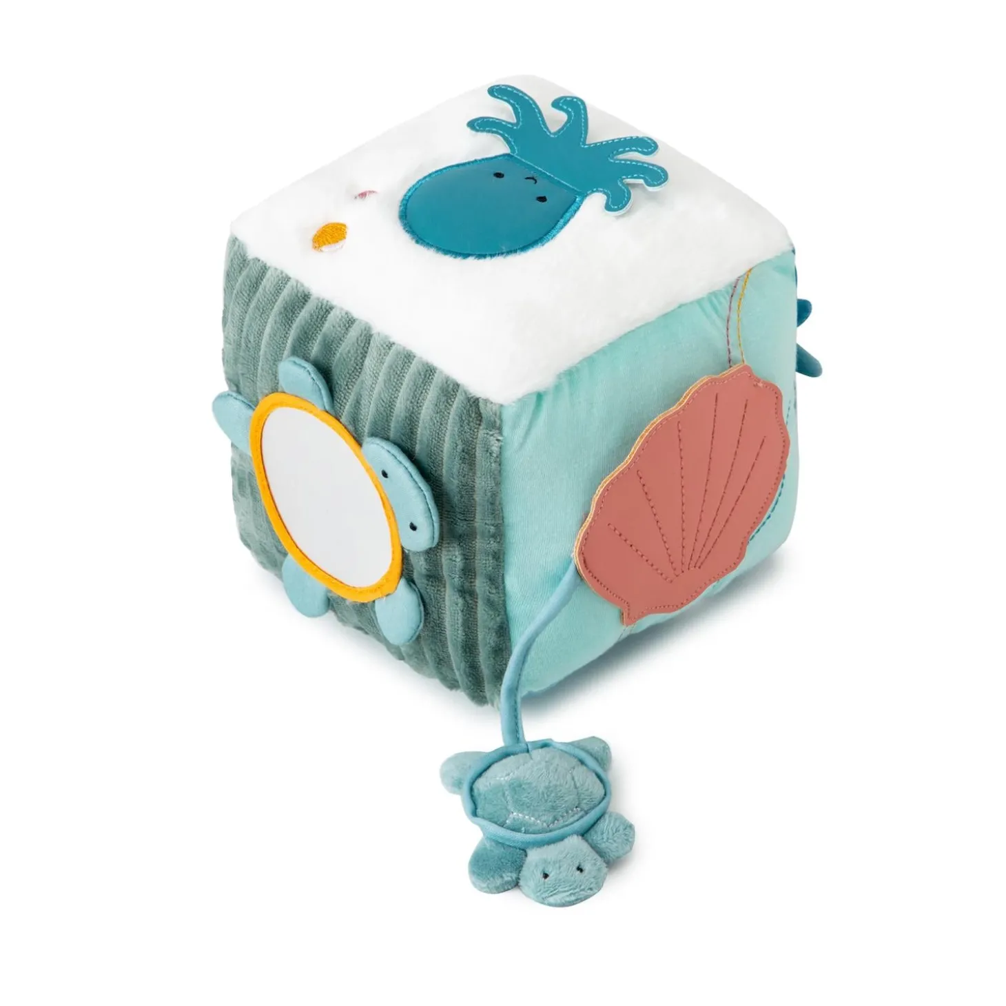 Little big friends Cube d'activités en tissu Océan