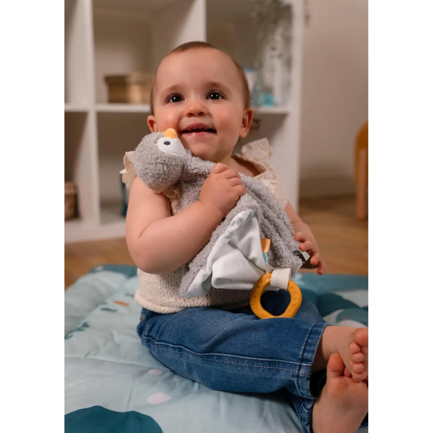 Little big friends Doudou Martin le Pingouin Multicolore