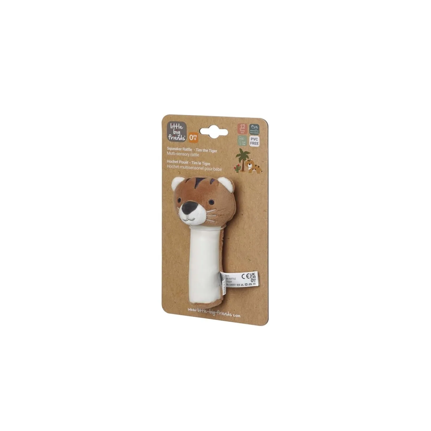 Little big friends Hochet pouêt Tim le Tigre Multicolore