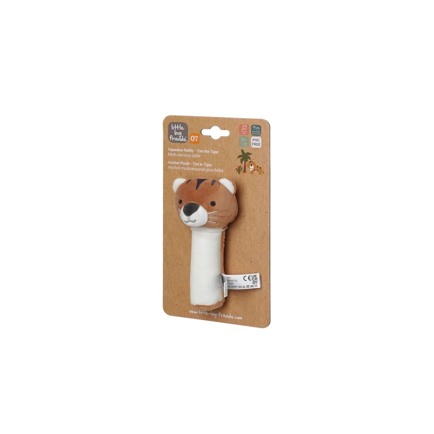 Little big friends Hochet pouêt Tim le Tigre Multicolore