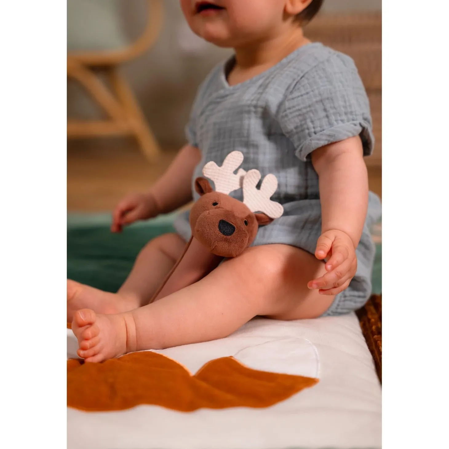 Little big friends Hochet pouêt Bruce l'Elan Multicolore