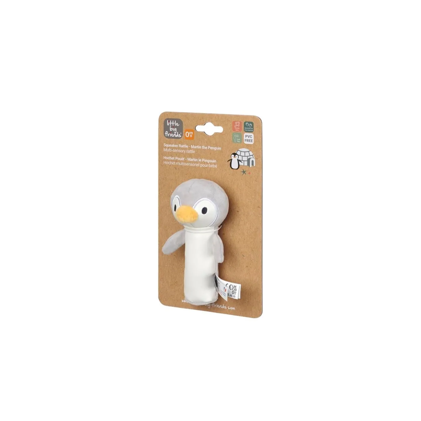 Little big friends Hochet pouêt Martin le Pingouin Multicolore