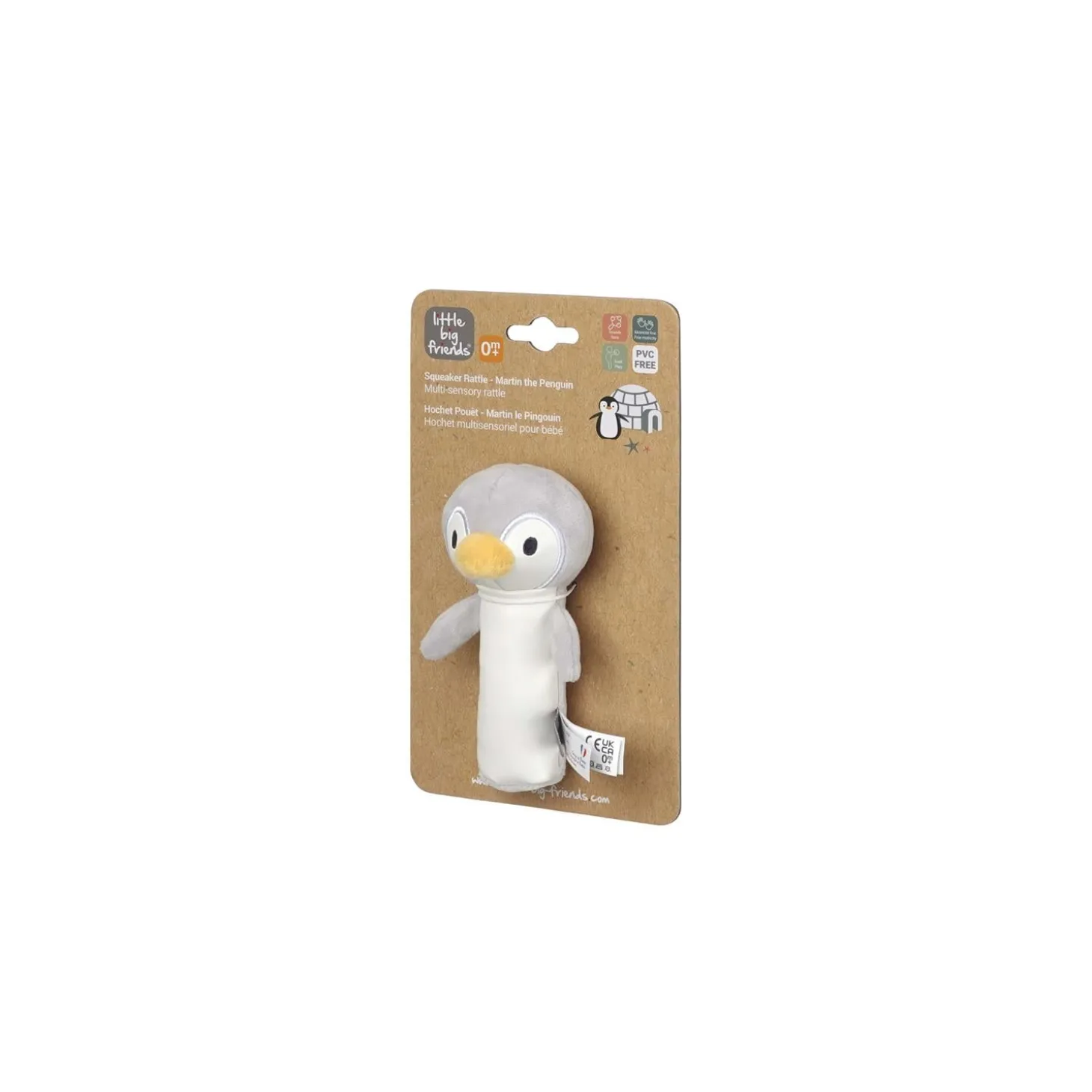 Little big friends Hochet pouêt Martin le Pingouin Multicolore