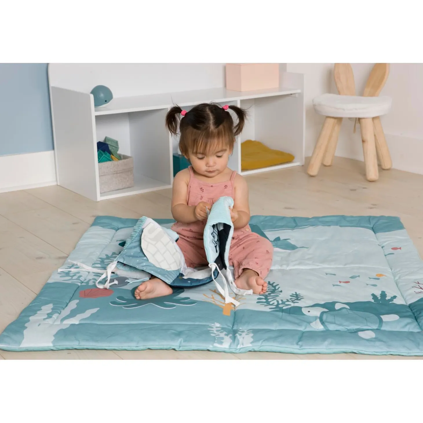 Little big friends Livre d'éveil en tissu 3 en 1 Océan