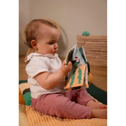 Little big friends Livre Tissu bébé Jungle Multicolore