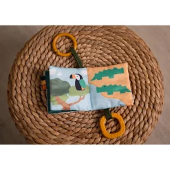 Little big friends Livre Tissu bébé Jungle Multicolore