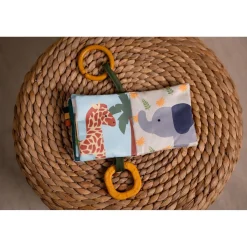 Little big friends Livre Tissu bébé Jungle Multicolore