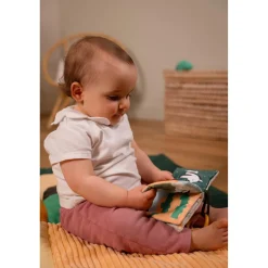 Little big friends Livre Tissu bébé Jungle Multicolore