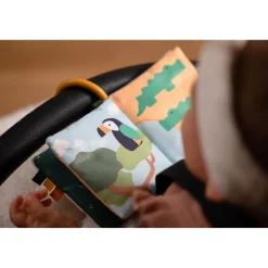 Little big friends Livre Tissu bébé Jungle Multicolore