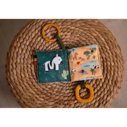 Little big friends Livre Tissu bébé Jungle Multicolore