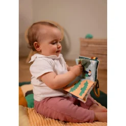 Little big friends Livre Tissu bébé Jungle Multicolore