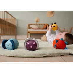 Little big friends Set de 4 balles doudous dino Les Dooballs Multicolore