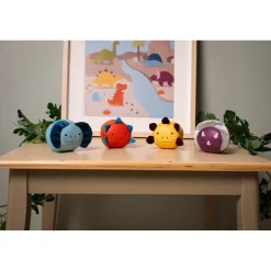 Little big friends Set de 4 balles doudous dino Les Dooballs Multicolore