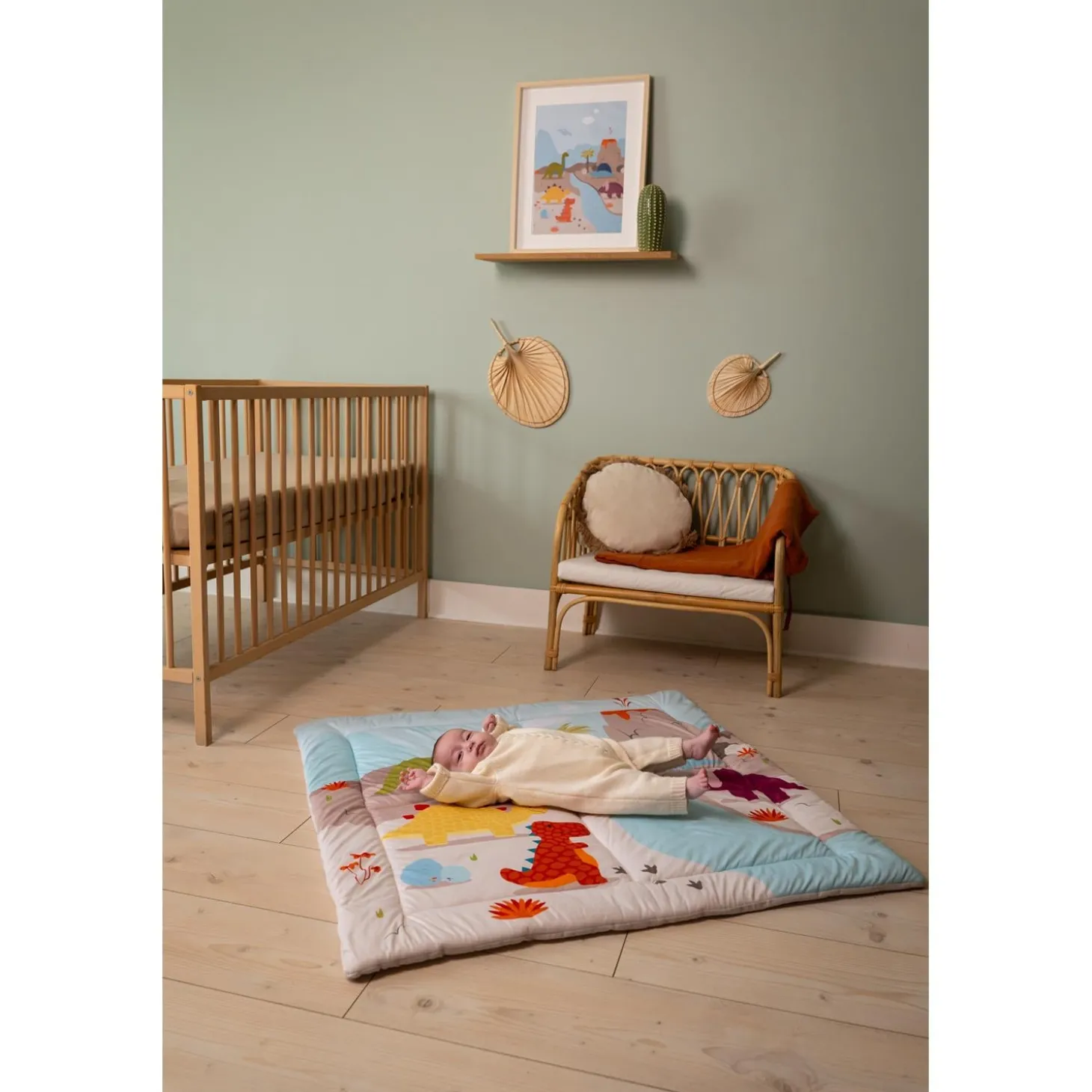 Little big friends Tapis de parc réversible Dino