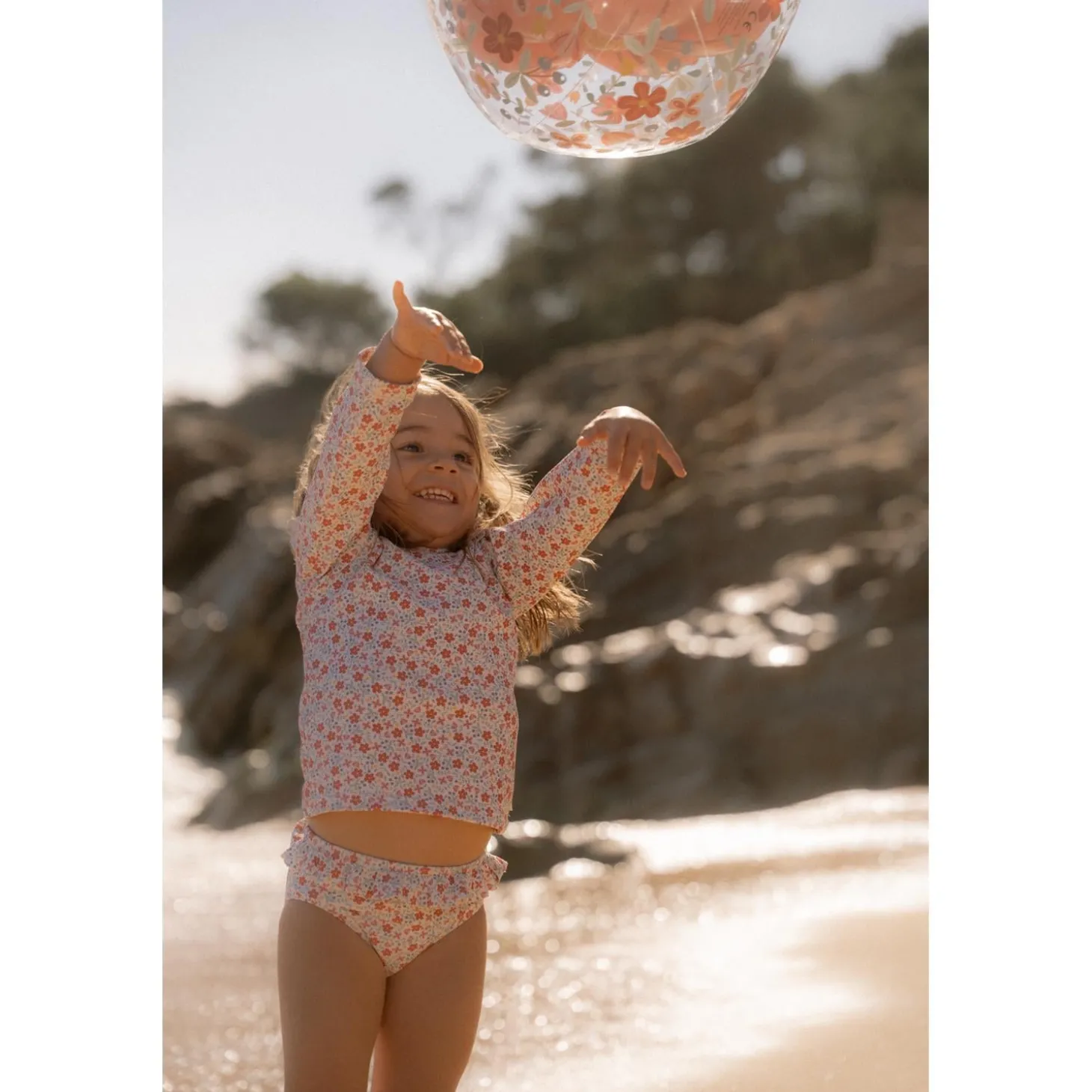 Little Dutch Ballon de plage 3D Pink Flowers
