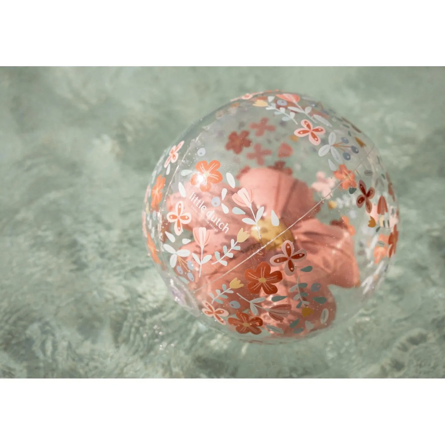 Little Dutch Ballon de plage 3D Pink Flowers