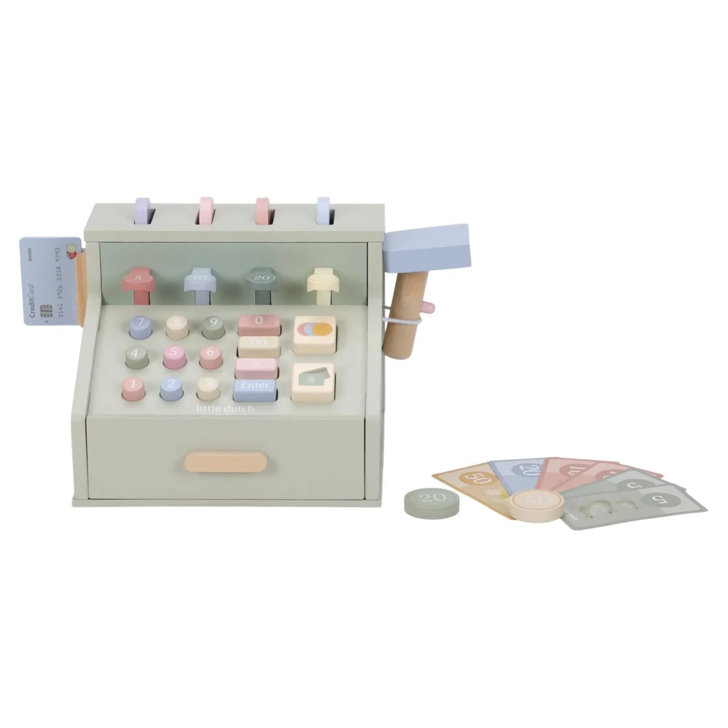 Little Dutch Caisse enregistreuse en bois FSC Multicolore