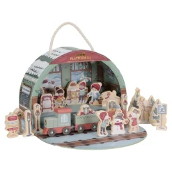 Little Dutch Calendrier de l'avent avec circuit de train FSC Multicolore