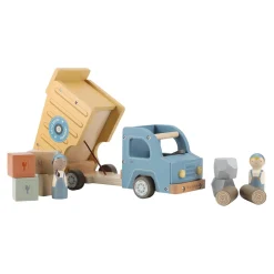 Little Dutch Camion-benne en bois FSC Multicolore