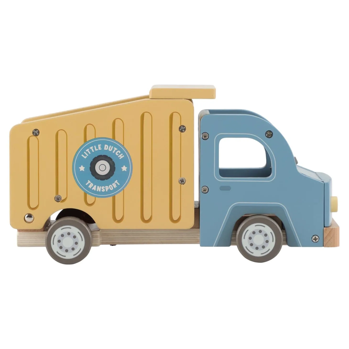 Little Dutch Camion-benne en bois FSC Multicolore