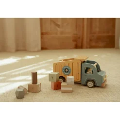 Little Dutch Camion-benne en bois FSC Multicolore
