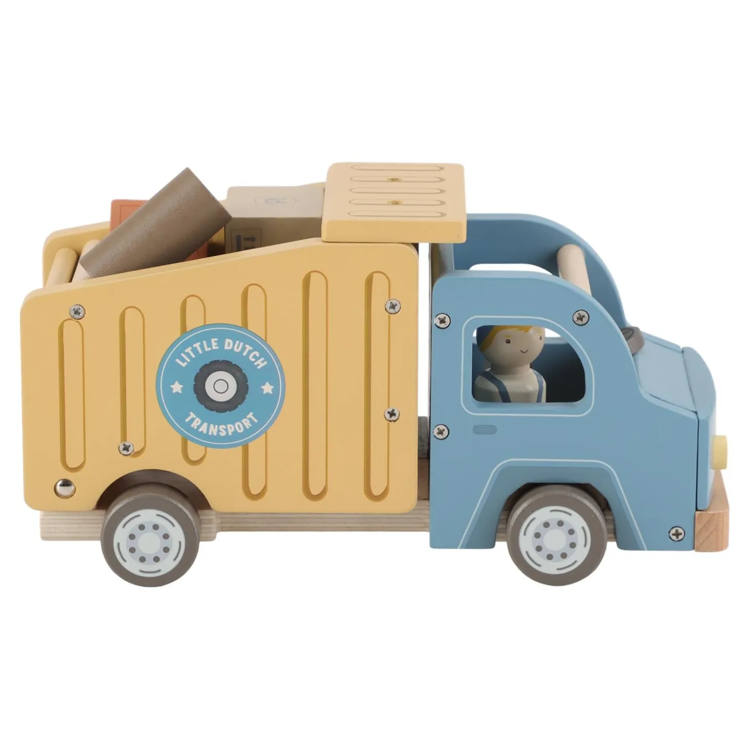 Little Dutch Camion-benne en bois FSC Multicolore
