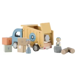 Little Dutch Camion-benne en bois FSC Multicolore