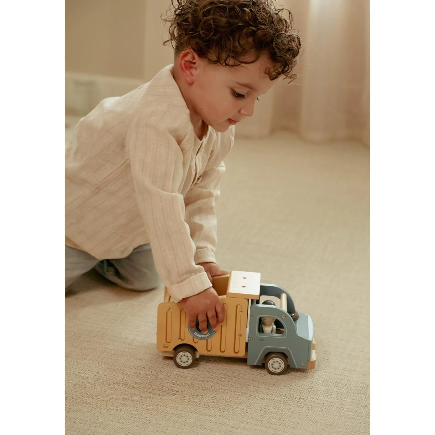 Little Dutch Camion-benne en bois FSC Multicolore