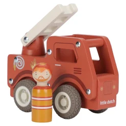 Little Dutch Camion de pompiers 1er âge en bois FSC Multicolore