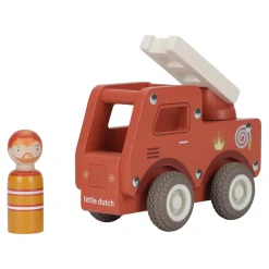 Little Dutch Camion de pompiers 1er âge en bois FSC Multicolore