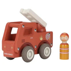 Little Dutch Camion de pompiers 1er âge en bois FSC Multicolore