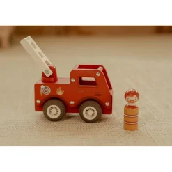 Little Dutch Camion de pompiers 1er âge en bois FSC Multicolore