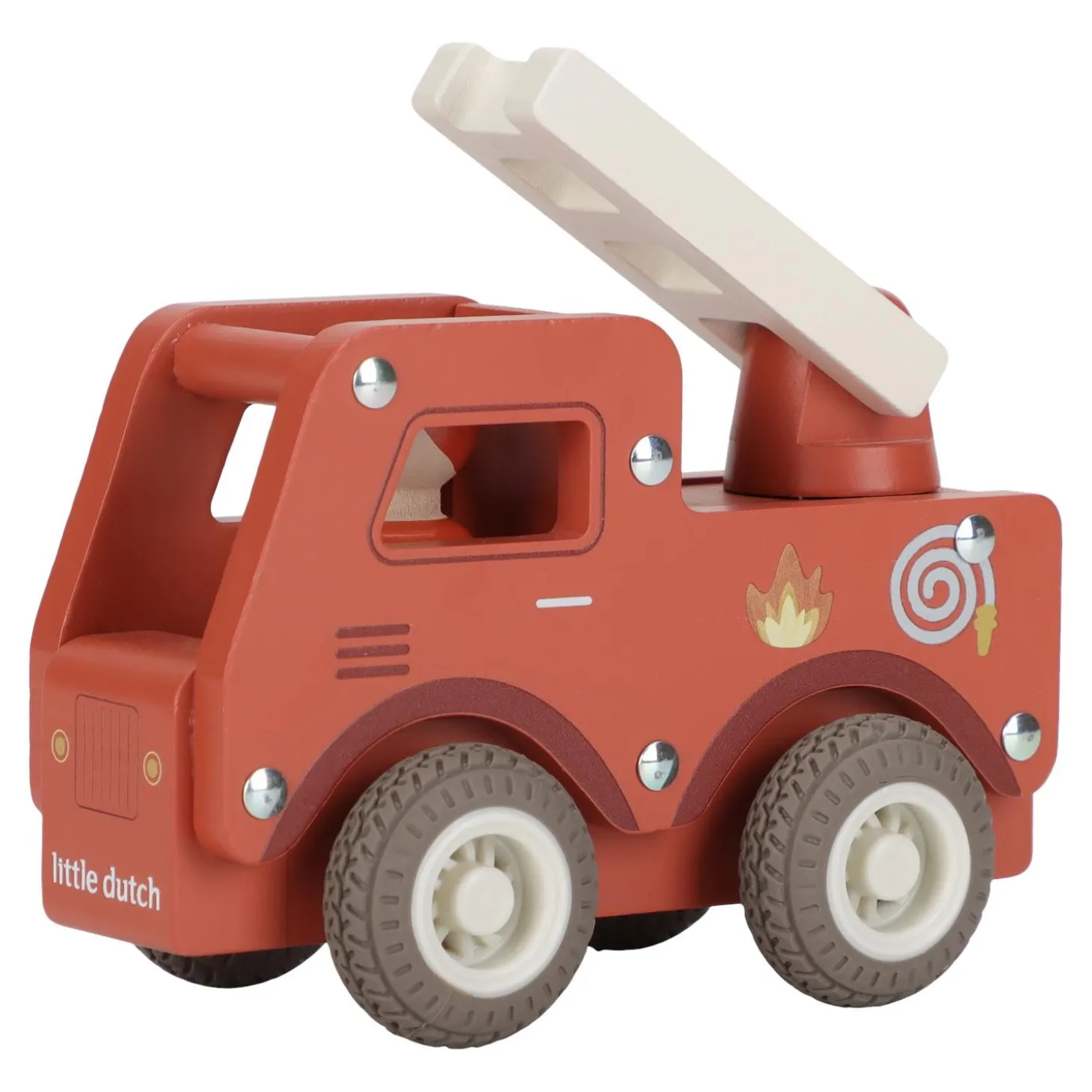 Little Dutch Camion de pompiers 1er âge en bois FSC Multicolore