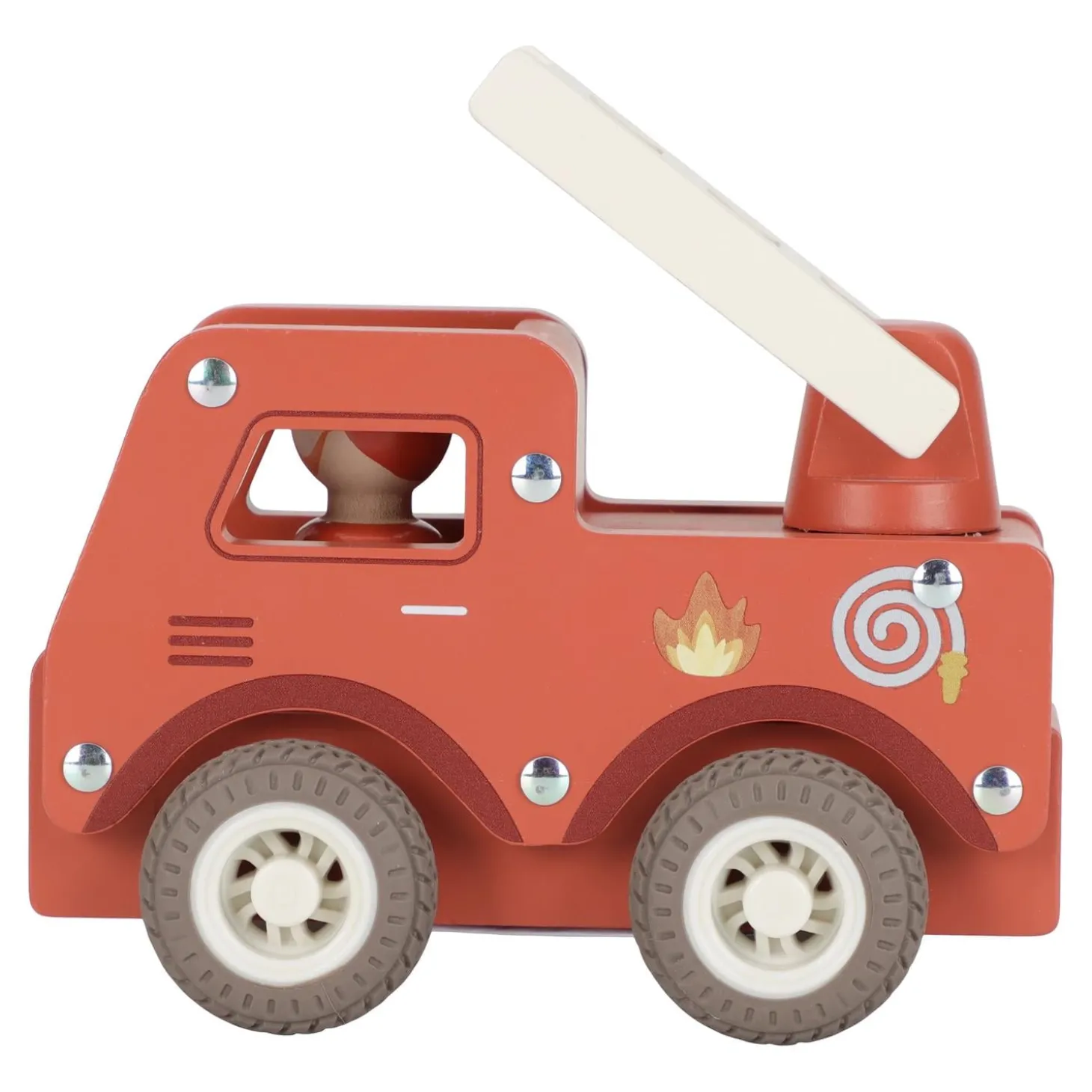 Little Dutch Camion de pompiers 1er âge en bois FSC Multicolore