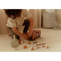 Little Dutch Camion de pompiers et accessoires en bois FSC Multicolore