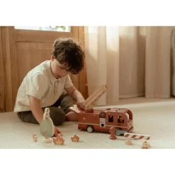 Little Dutch Camion de pompiers et accessoires en bois FSC Multicolore