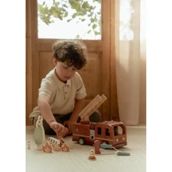 Little Dutch Camion de pompiers et accessoires en bois FSC Multicolore