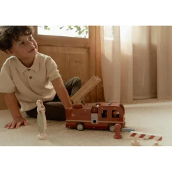 Little Dutch Camion de pompiers et accessoires en bois FSC Multicolore
