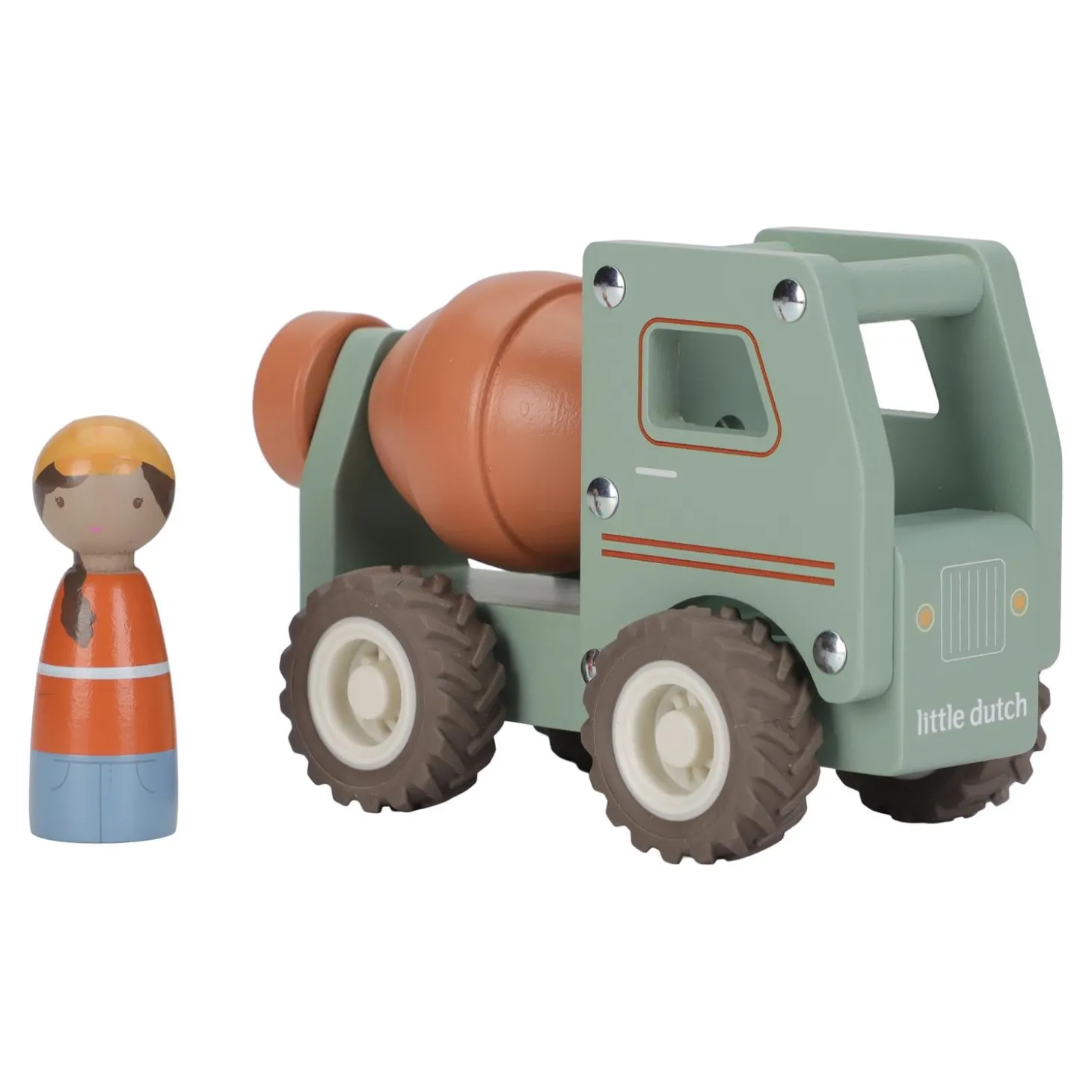Little Dutch Camion toupie en bois FSC Multicolore