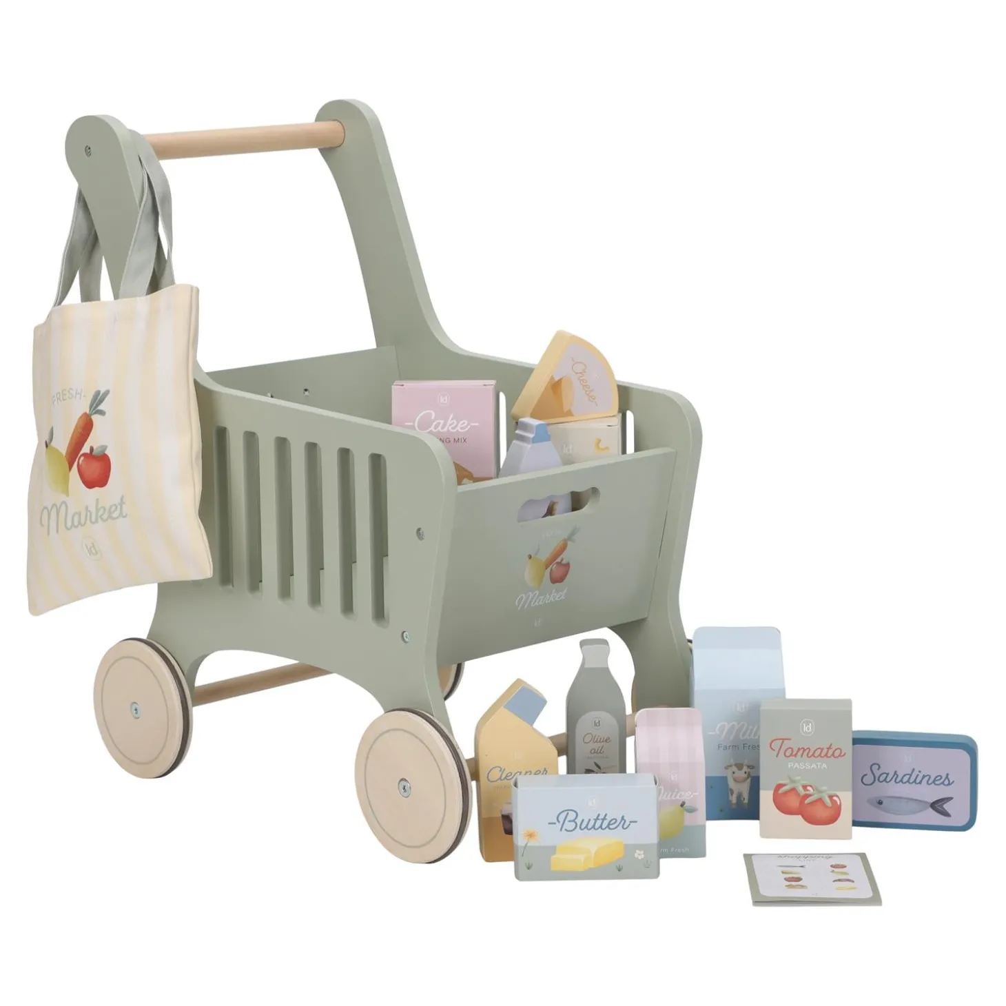 Little Dutch Chariot de courses en bois FSC Multicolore