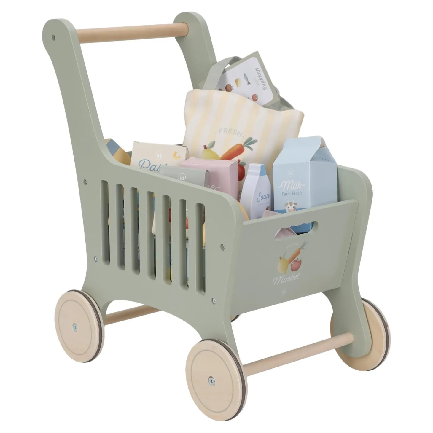 Little Dutch Chariot de courses en bois FSC Multicolore