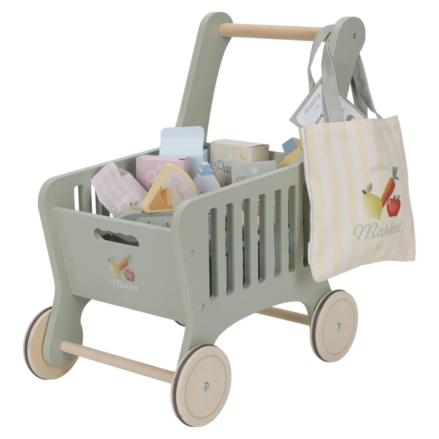 Little Dutch Chariot de courses en bois FSC Multicolore