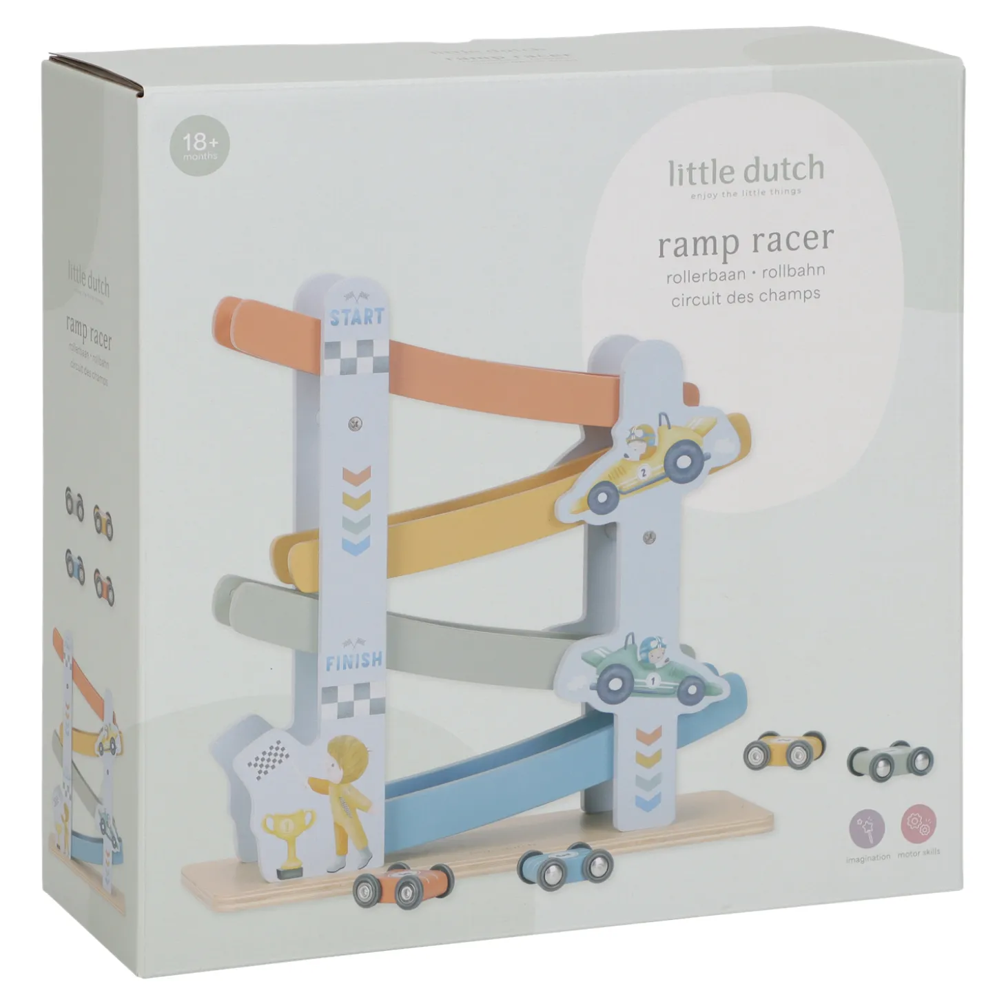 Little Dutch Circuit rampe en bois Bleu
