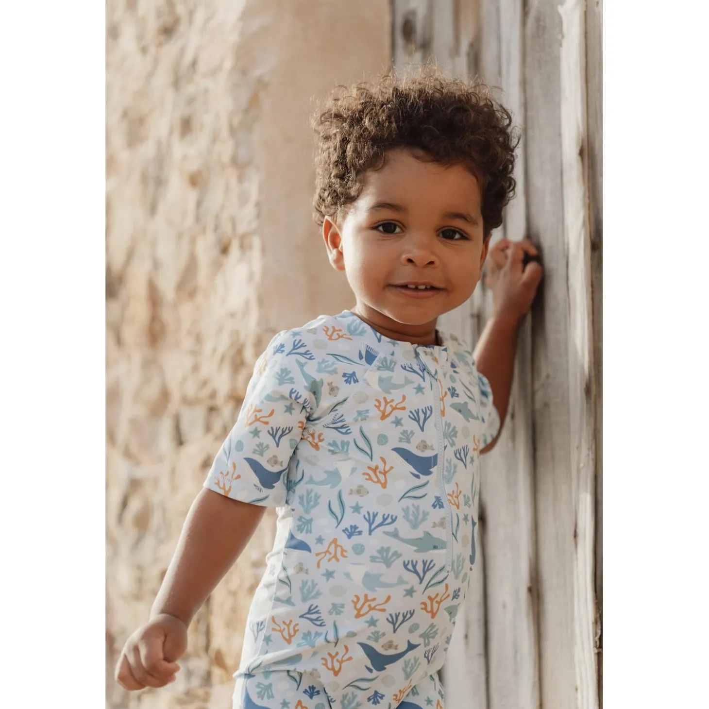 Little Dutch Combinaison de bain manches courtes Ocean Dreams Blue